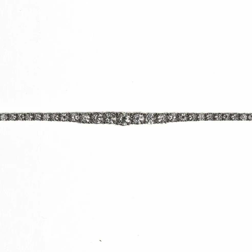 Collier Rivière de Diamants Or Blanc 3,62 Carats