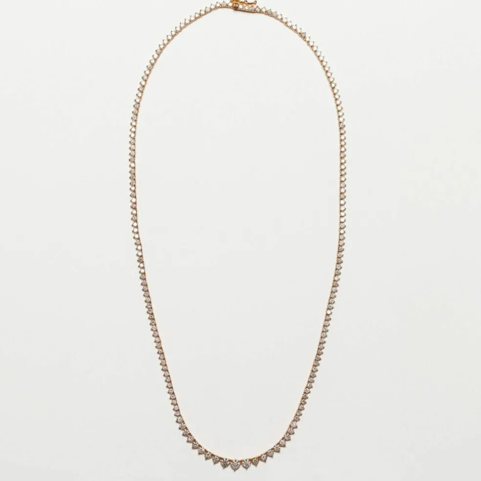 Collier Rivière de Diamants Or Rose 6,60 Carats