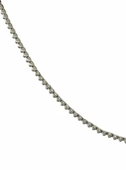 Collier rivière de diamants or blanc