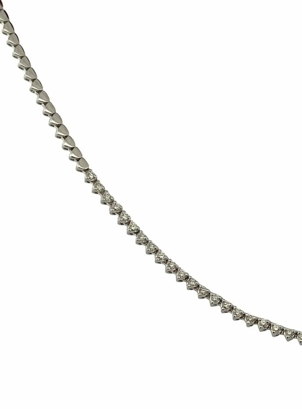 Collier rivière de diamants or blanc