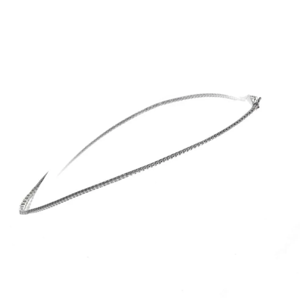 Collier Rivière de Diamants Or Blanc 3,62 Carats