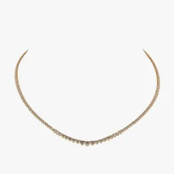 Collier Rivière de Diamants Or Rose 6,60 Carats