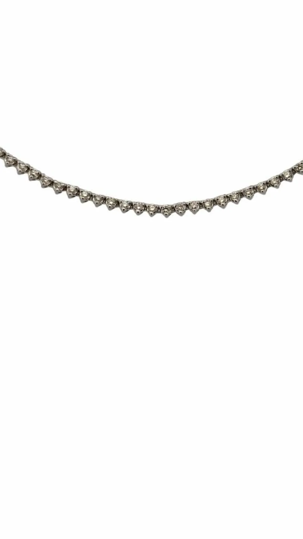 Collier rivière de diamants or blanc