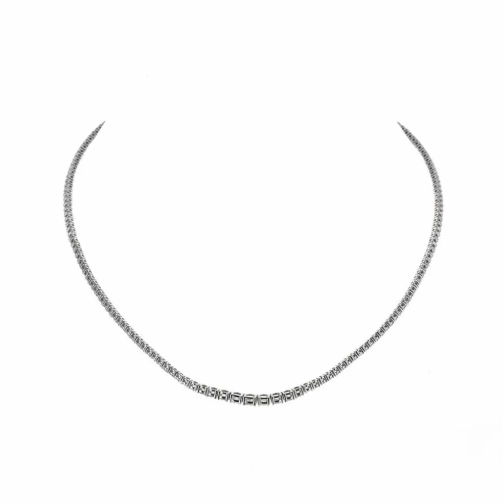 Collier Rivière de Diamants Or Blanc 3,62 Carats