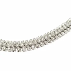 Collier rivière de diamants or blanc