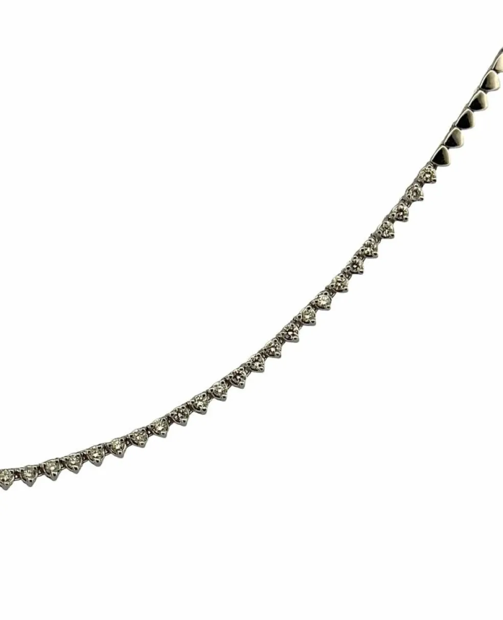 Collier rivière de diamants or blanc
