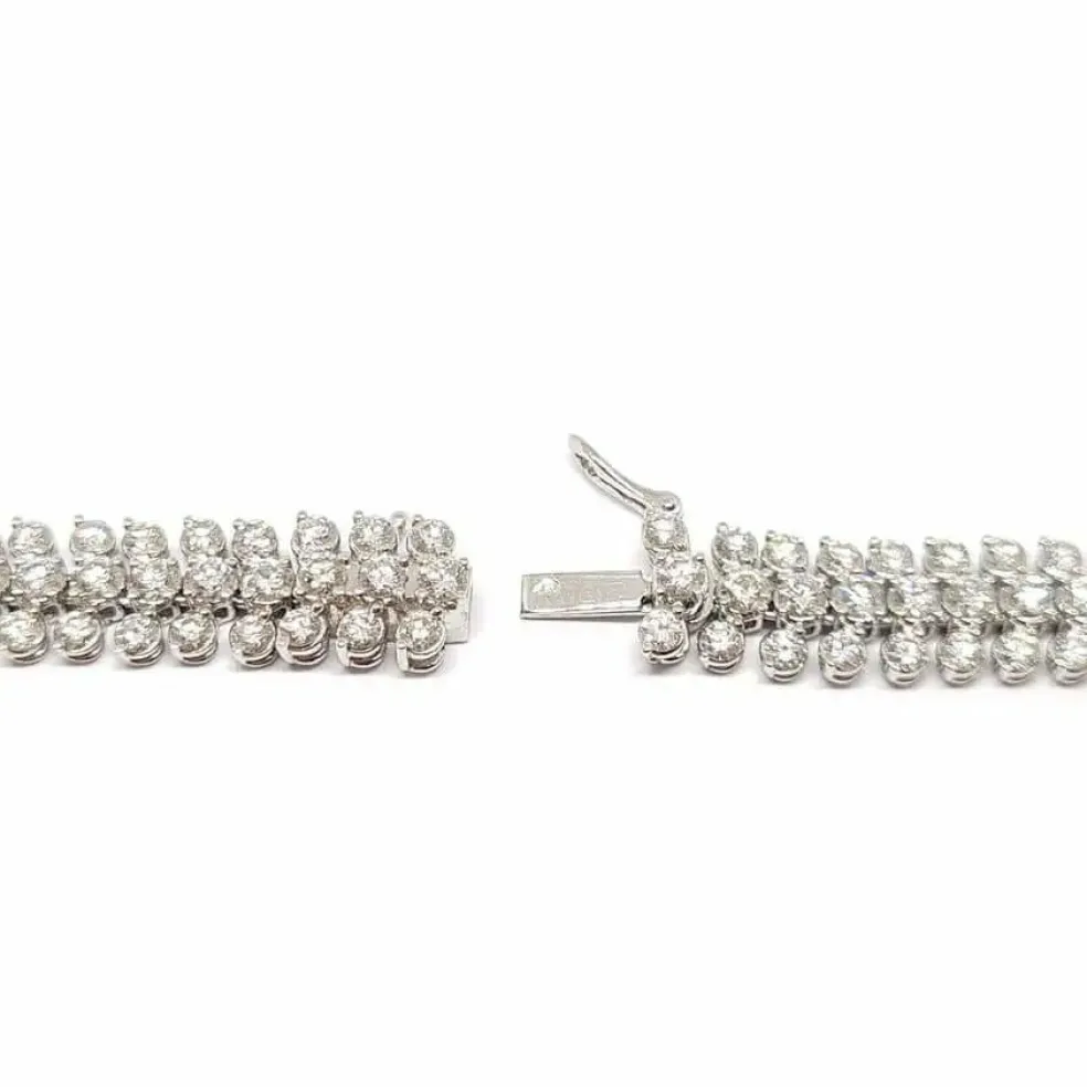 Collier rivière de diamants or blanc