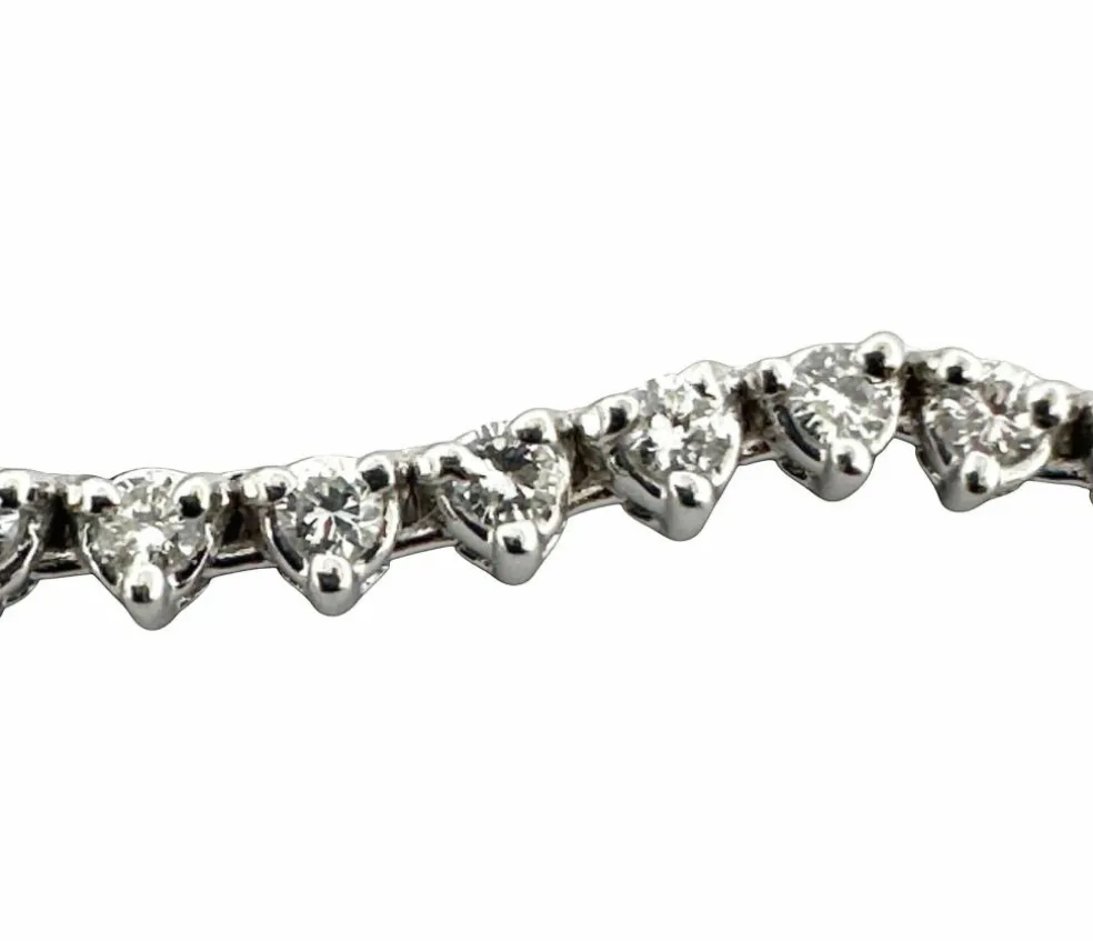 Collier rivière de diamants or blanc