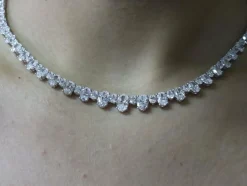 Collier rivière diamants ovales