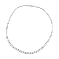 Collier rivière diamants en or blanc.