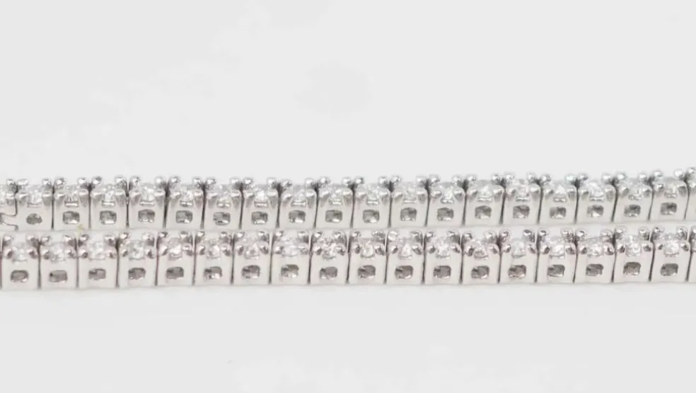 Collier Rivière Diamants Or Blanc