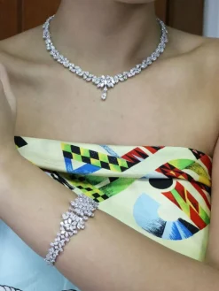 Collier rivière Diamants poires