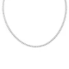 Collier rivière en or blanc, diamants.