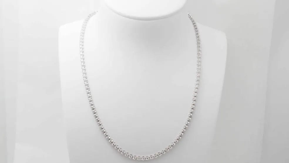 Collier rivière en or blanc et diamants