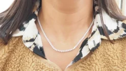 Collier rivière en or blanc et diamants