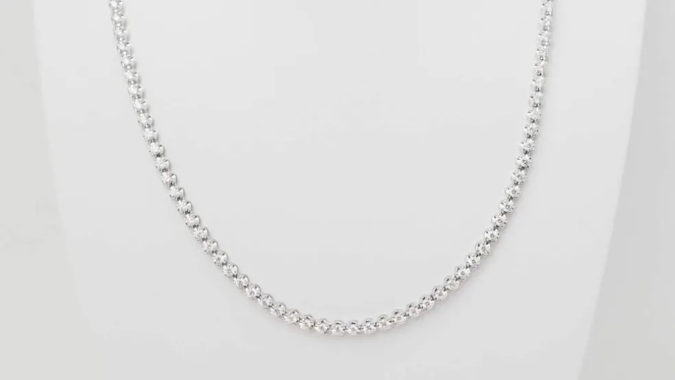 Collier rivière en or blanc et diamants