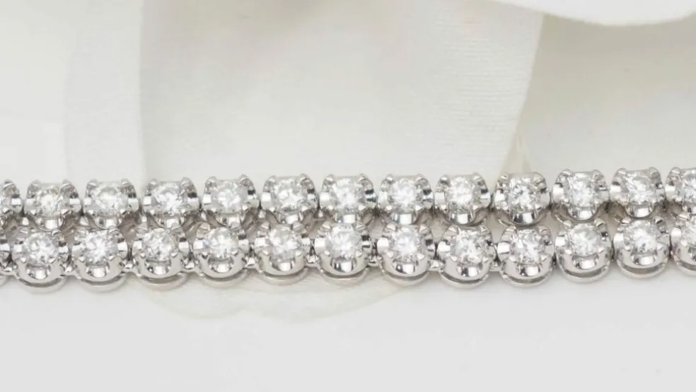Collier rivière en or blanc et diamants