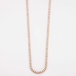 Collier rivière en or rose et diamants