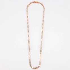 Collier rivière en or rose et diamants