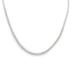 Collier rivière or blanc diamants