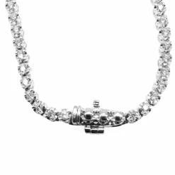 Collier Rivière or blanc et diamants 2,6 ct