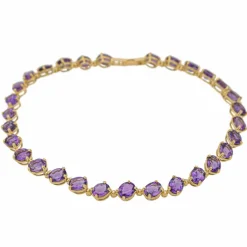 Collier Rivière Or jaune Améthyste