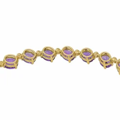 Collier Rivière Or jaune Améthyste
