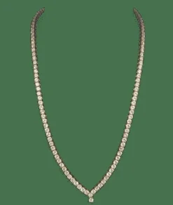 Collier rivière or jaune et environ 12 carats de diamants