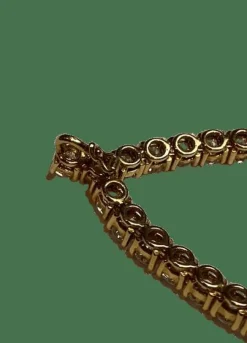 Collier rivière or jaune et environ 12 carats de diamants