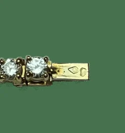 Collier rivière or jaune et environ 12 carats de diamants