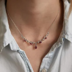 Collier rubis, diamants