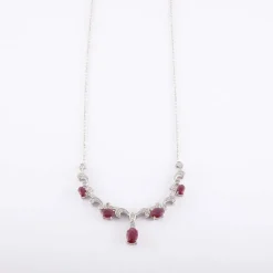 Collier rubis, diamants