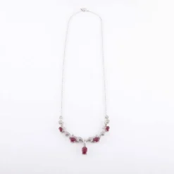 Collier rubis, diamants