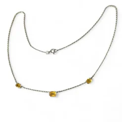 Collier saphirs jaunes