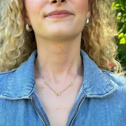 Collier saphirs jaunes