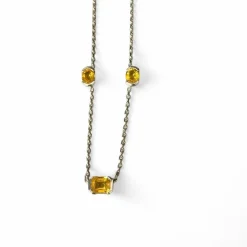 Collier saphirs jaunes