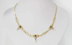 Collier Saphirs, Perles & Diamants
