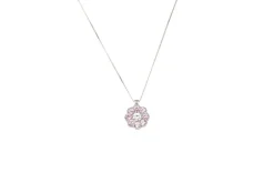Collier saphirs roses et diamant