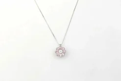 Collier saphirs roses et diamant