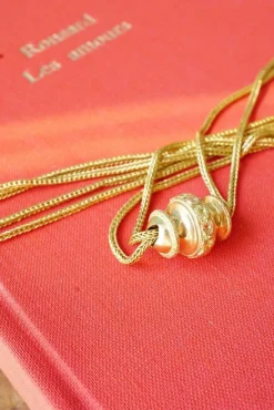 Collier sautoir Napoléon III, giletière avec coulant