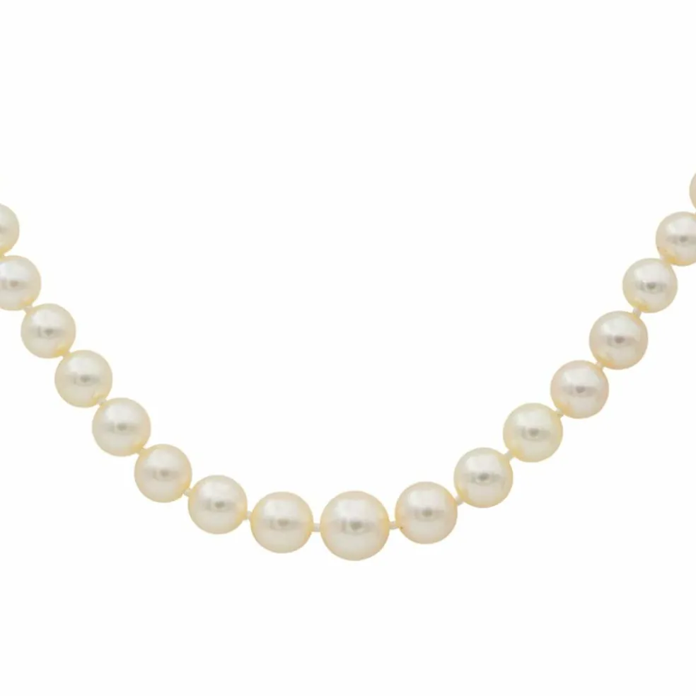 Collier Sautoir Or blanc Perle, Diamant