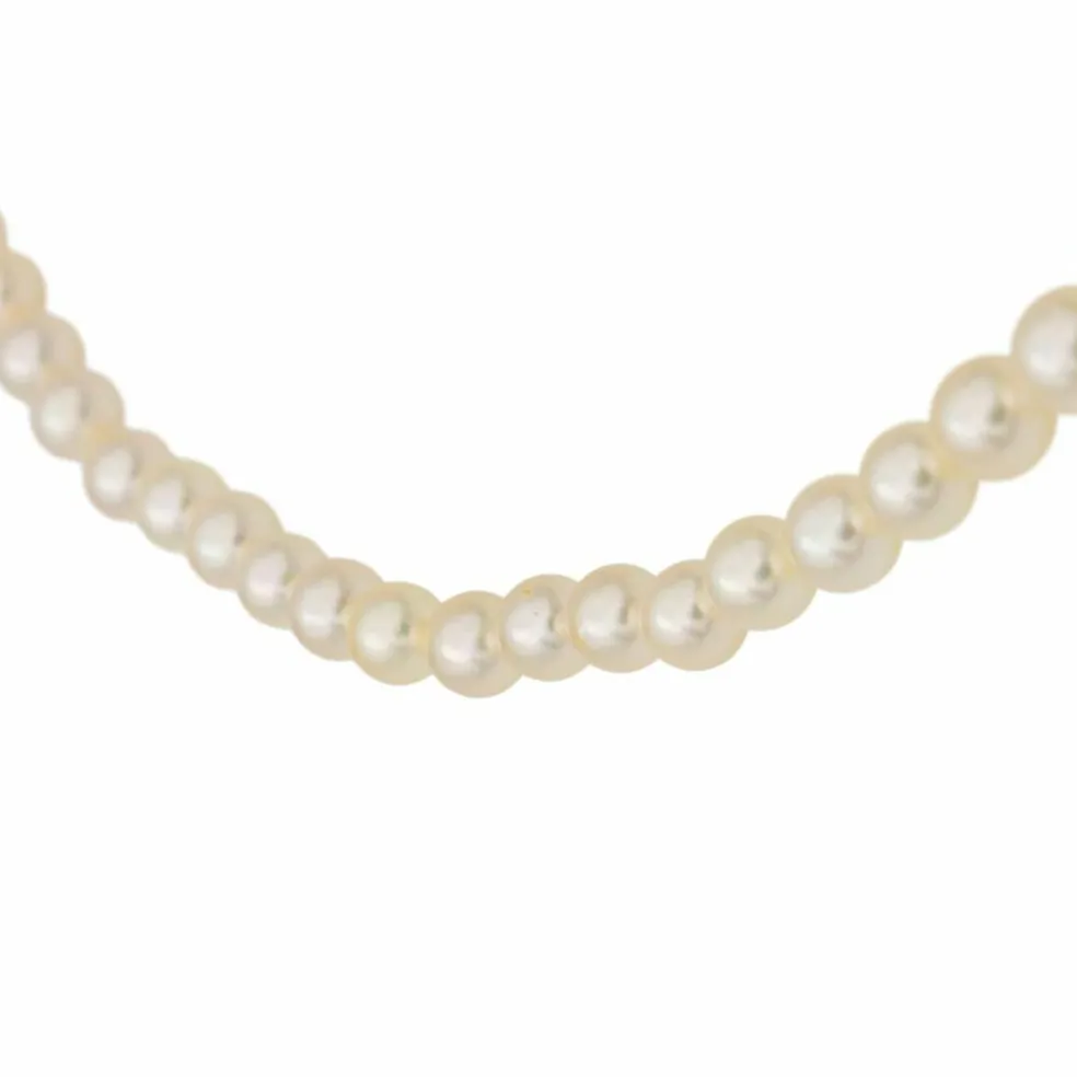Collier Sautoir Or blanc Perle, Diamant