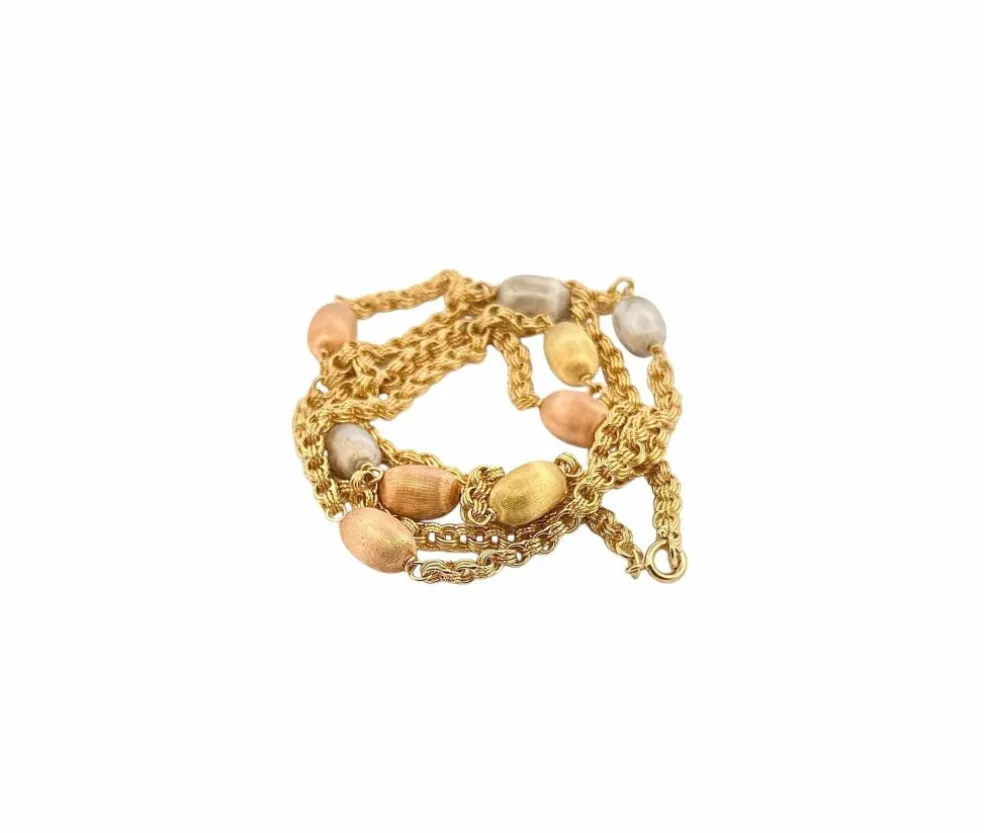 Collier sautoir 3ors 18 carats