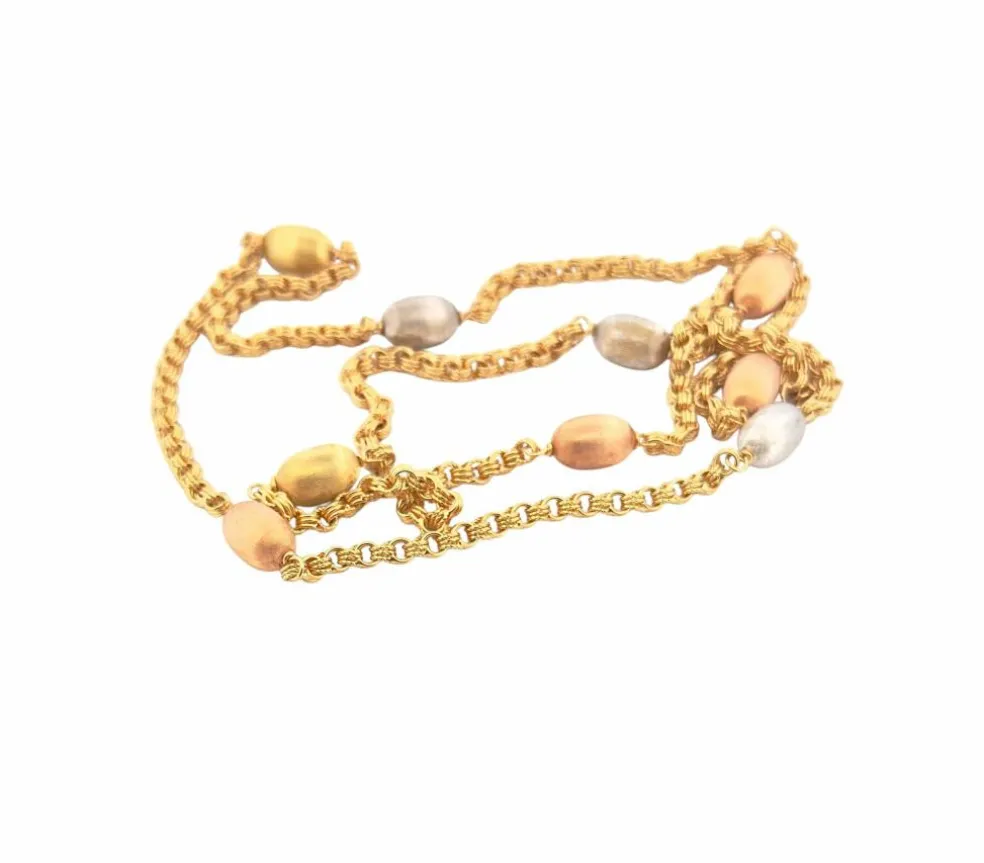 Collier sautoir 3ors 18 carats