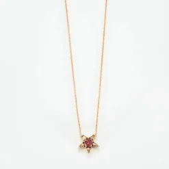 Collier Selim Mouzannar Tourmaline Rose Diamants Or Rose