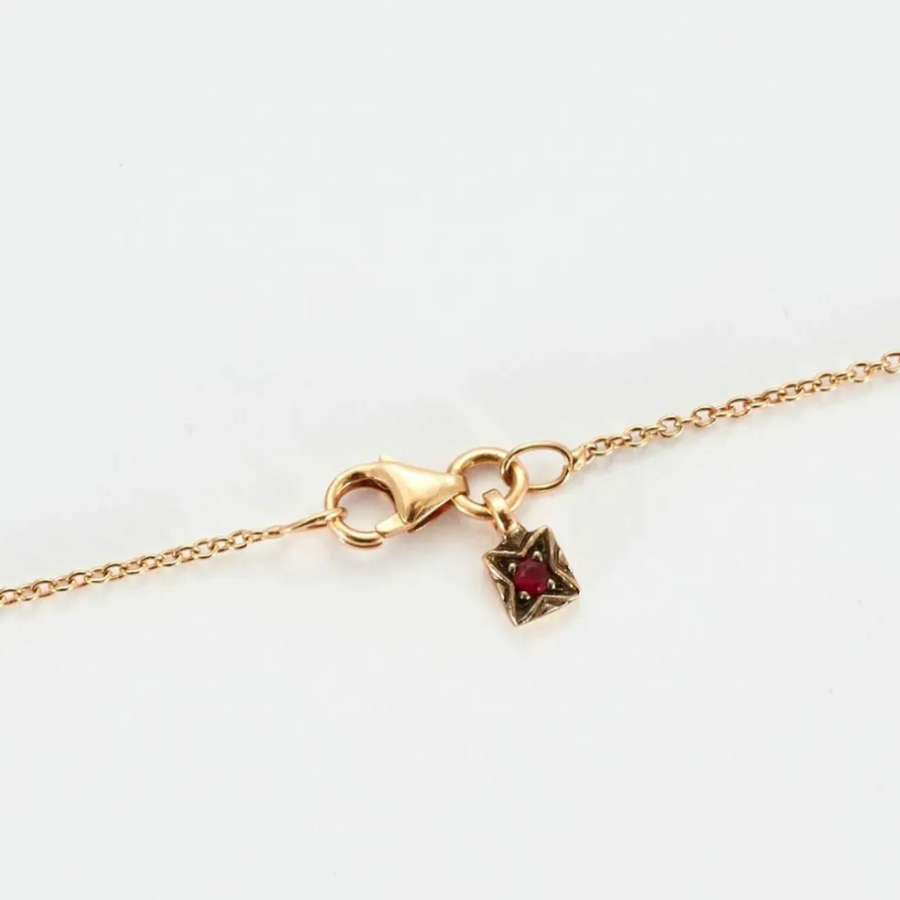 Collier Selim Mouzannar Tourmaline Rose Diamants Or Rose