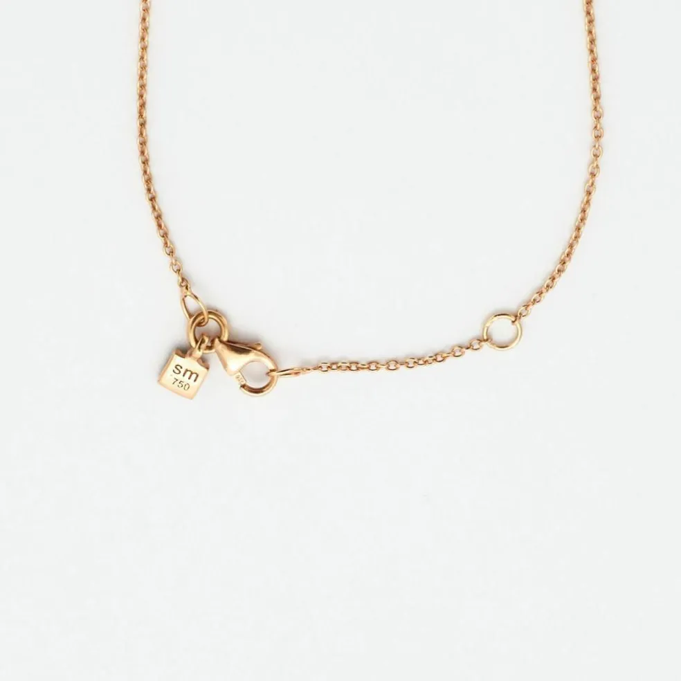 Collier Selim Mouzannar Tourmaline Rose Diamants Or Rose