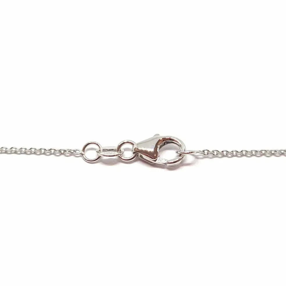 Collier slide or blanc diamants