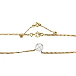 Collier solitaire deux ors diamants de 2,17 carats.