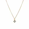 COLLIER SOLITAIRE DIAMANT /OR JAUNE